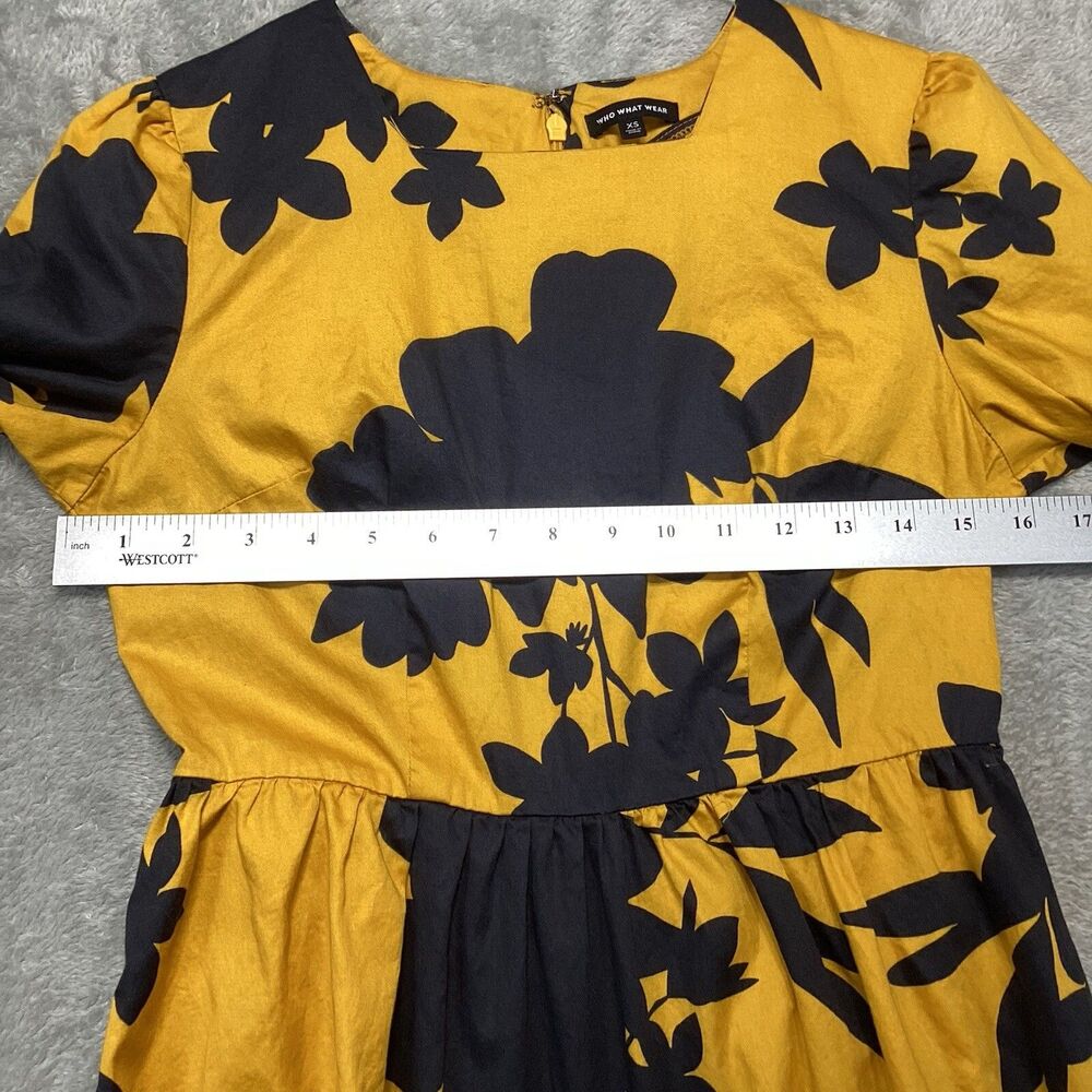 Who What Wear Dress Women's XS Midi Fit & Flare Floral Bell Sleeve Casual Summer - Picture 7 of 10